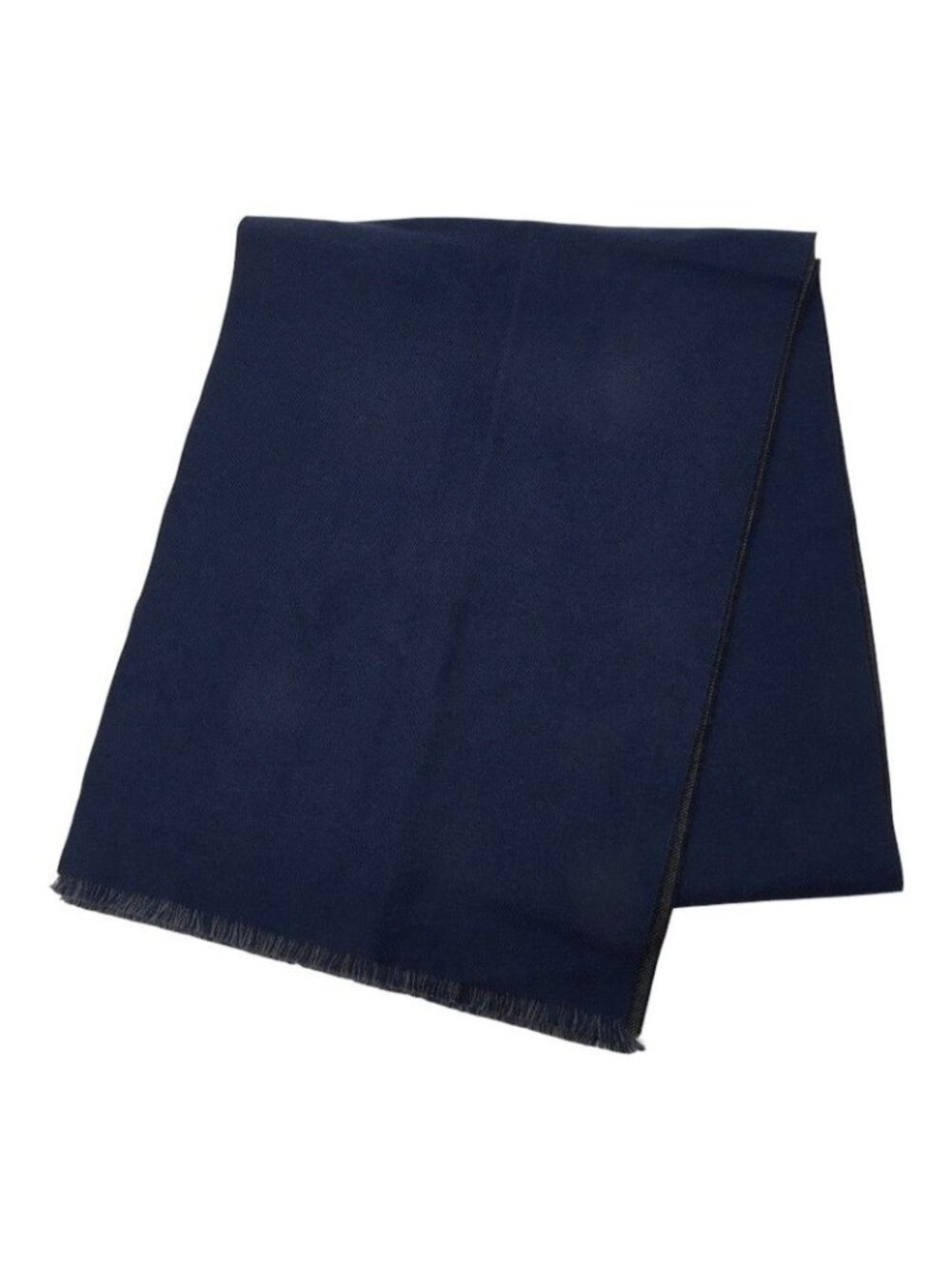 Gucci GG Logo Jacquard Scarf Gray Navy Wool